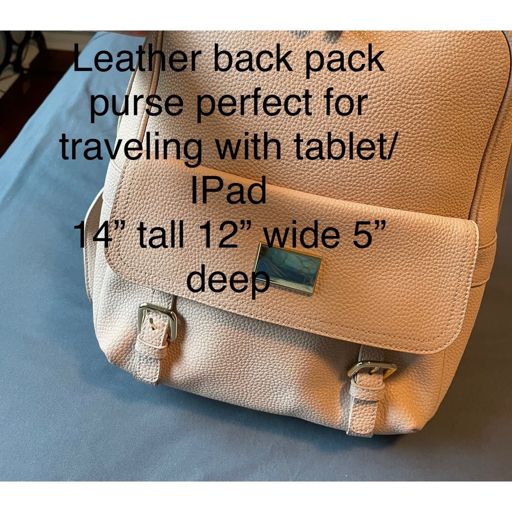 Leather backpack
